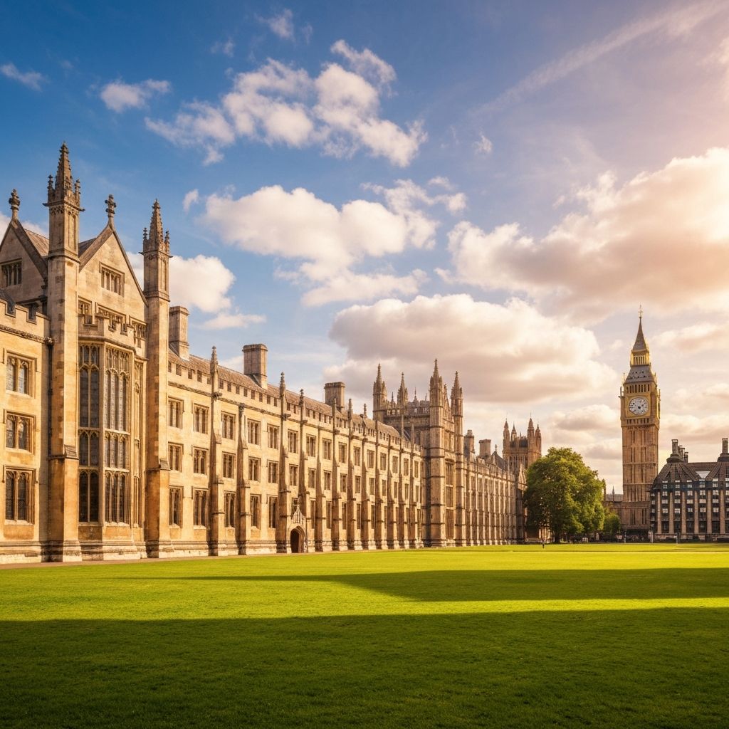 Historic British university campus