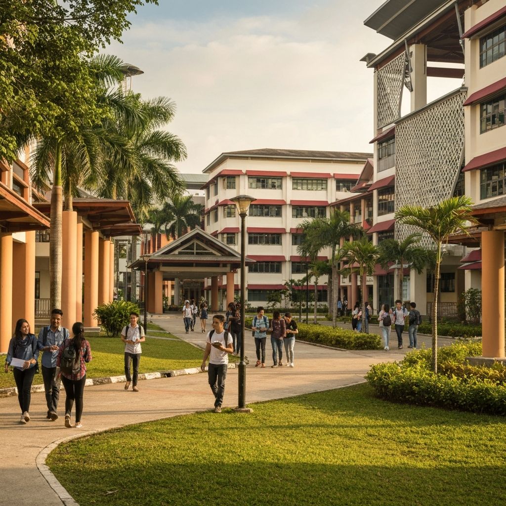 Modern Malaysian university campus