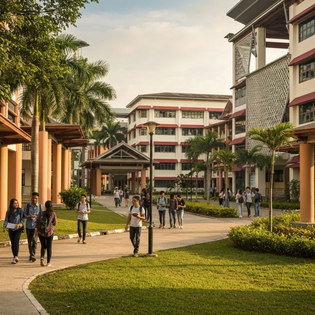 Modern Malaysian university campus